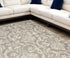 2' X 4' Gray Damask Power Loom Area Rug
